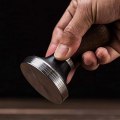 Miniatyrbillede 3 af 5: Valnødshåndtag Kaffe Tamper 58mm, Espresso Kaffe Tamper Med Måtte