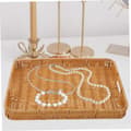 Miniatyrbild 4 av 6: Stylish Simulated Rattan Tray for Storage, Hanging Basket for Cosmetics, Table Decoration