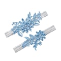 Miniatyrbilde 1 av 4: 2 stk. Bryllupsstrømper Daisy Lace Brudestrømpe Håndsydd Kunstige Perler Strømpe for Brud
