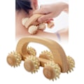 Miniatyrbild 1 av 5: Handhållen Massagerulle för Ömma Muskler, Trä Fascia Rulle för Djupvävnad, Lymfatisk Dräneringsmassager för Ben/Lår/Rumpa