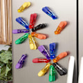 Miniatyrbild 4 av 5: Multifunktionella klämmor för matförvaring, chipspåseförslutning med magnetbakstycke, 8-pack, färger kan variera