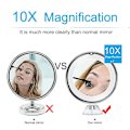 Miniatyrbild 4 av 5: Makeup Mirror with Suction Cup, LED Light and 10x Magnification White Vit White