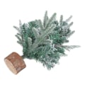 Miniatyrbilde 3 av 4: Hvite skrivebordflaskebørstetrær Mini skrivebordsjuletrær Juletrær Senterstykke Miniatyr furutrær Kunstig juletrær Hvit 45x30cm White 45x30cm