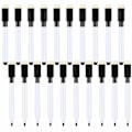Miniatyrbillede 1 af 5: 20 stk. små whiteboardpenne - sorte whiteboardmarkører med viskelæder, whiteboardpen med fin spids til børn (sort)