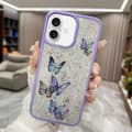 Glitteri Perhonen TPU Puhelinkotelo iPhone 16:lle
