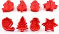 Miniatyrbild 1 av 6: Julkakformar Set, 4-pack Julkakformar, Julkakformar för Bakning - 3D Kakform Kolvskärare Bakform