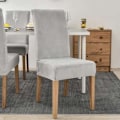 Miniatyrbild 11 av 11: 2-pack - Stolsöverdrag / Stolsöverdrag - Sammet grå gray 370