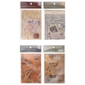 Miniatyrbillede 1 af 2: 4 Poser Blomster Dekorative Klæbestof Washi Sticker Konvolut Forsegling Etiket Retro Washi Stickers Retro Scrapbooking Papir 6X5cm 6X5cm