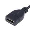 Miniatyrbillede 4 af 4: Micro HDMI til HDMI han til hun adapterkabel stik til HDTV type D HDMI