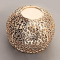 Miniatyrbilde 4 av 5: Gyllen Lysestake for Telys, Lysmiddag Lysestake, Aromaterapi Bordlysestake, Bursdag Bryllup Fest Lysestake