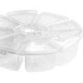 Miniatyrbillede 2 af 5: 3 stk. Klar 8-rums Rund Smykkeperle Opbevaring Organizer Display Beholder Case Box Rund æske opbevaringsboks wi