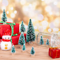 Miniatyrbild 5 av 5: 60 stycken Mini Julgranar Konstgjorda Julgranar Bordsgranar för Julfest Heminredning