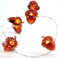 Miniatyrbillede 1 af 3: 3D Twinkle Acorn Efterårs Dekorationer Høst Lysstreng Til Køkken Babyshower Dekoration Thanksgiving Fest Hjem Have Krans