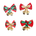 Miniatyrbilde 1 av 5: DIY 4 stk Juleribbon Julebjølle Pynt Julekrans Dekor Juletre Hengende Pynt Jul