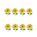 Miniatyrbillede 1 af 4: 8 stk./sæt Servietring Solsikke Servietknap Zink Legering Servietring