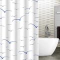 Duschdraperi 180x180cm Vattentät Textil Polyester 12 Ovala Ringar