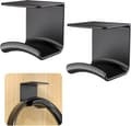 Headphone Stand Hook (Black, 2-pack) Headphone Hook that can be attached to the wall or under the table, with strong 3M