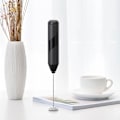 Miniatyrbilde 1 av 5: Elektrisk melkeskummer, manuell skummelkeblender i rustfritt stål, bærbar miniblander, melkeskummer perfekt for kaffe