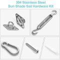 Miniatyrbilde 3 av 5: M6 Markisefeste Sett, Heavy Duty Solseil Solskjerming Rustfritt Stål Hardware Kit for Hage Trekant og Kvadrat, Solseil Festesett