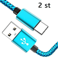 Miniatyrbillede 1 af 5: 2 stk. høj kvalitet 2 m iPhone lyseblå LightBlue