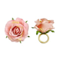 Miniatyrbillede 1 af 5: Håndlavede Champagne Rose 6PCS Servietringe til Hjem, Køkken, Spisestue, Middage, Frokoster, Picnic, Bryllupper, Buffet