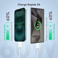 Miniatyrbild 2 av 5: USB C to USB C Cable Fast Charging [1M/2-pack] 60W USB Type C Cable 3A Compatible with iPhone 16 15 Pro Max Samsung S24 S23