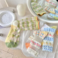 Miniatyrbillede 2 af 5: 6 Par Kvinders Strømper, Bomuld Let Strømper, Ruffle Lace Strømper til og Kvinders Candy Lace Sheer og Bomuld Strømper