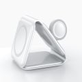Miniatyrbillede 1 af 4: 3 i 1 Foldbar Magnetisk Sugning Trådløs Oplader, Trådløs Oplader Hurtig Opladning til iPhone 14/13/12/11, Huawei, Samsung Galaxy,