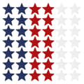 Miniatyrbilde 3 av 5: DIY Tre-stjerners dekorasjon for interiør 60 stk assorterte patriotiske stjerner