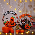 Pikkukuva 4 / 5: 2 kpl Halloween-riipus Ovi Ikkuna Kurpitsa Lepakko Riippuva Riipus Halloween-juhlat Koriste Riippuva Tervetuloa-kyltti