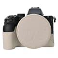For Nikon Z 50 II Camera Case with Lens Cap Genuine Leather Protective Cover - Grey