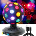 Miniatyrbild 1 av 5: Disco Ball 6 inch Adjustable Speed Brightness Party Strobe Stage Light USB Kids Gift [Ho]