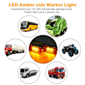 Miniatyrbilde 3 av 4: 10 stk LED Klaringslys for Lastebil Tilhenger Sidemarkørlys - Vanntett og Super Lys Tilhengerlys Baklys Blinklys Bremslys