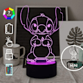 Pikkukuva 5 / 5: Lilo & Stitch Lamppu Piirretty Söpö Stitch Hahmo Ystävät 3D LED