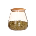 Miniatyrbilde 1 av 3: Glasskrukke i soppform, kornbeholder, forseglet matbeholder for løs te, kaffebønner (800 ml) 400 ml 6,5 x 6,5 x 9 cm 400ml 6.5X6.5X9cm
