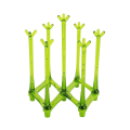 Miniatyrbillede 1 af 2: Plastik Kopholder Foldbar Utrækkelig Dræn Glasflaske Kopholdere Kop Opbevaringsstativ Til 7 Kopper (grøn)Grøn1STK Green 1PCS