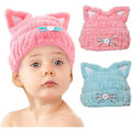 Miniatyrbilde 1 av 5: 2 stk Mikrofiber Hurtigtørkende Håndkle Wrap for Jenter, Barn Håndkle Wrap, Hodeplagg Wrap Badeverktøy Hår Turban, Blå og Rosa