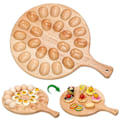 Miniatyrbilde 2 av 5: Reversibel tre-eggfat og charcuteriebrett - tykk eggbrett for benk og kjøleskap - eggbeholdere for kylling