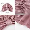 Miniatyrbilde 4 av 5: Satin Bonnet Chemo Hodeplagg Kapp Satinforet Turbaner for Kvinner Gjenbrukbar Badehette Satin Bonnet Kapp Satinhatt Silke Kapp for Søvn