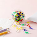Miniatyrbillede 1 af 5: 100 stk. Store Push Pins 1 Tomme Standard Tommelknapper Stålspids og Plastikhoved Push Pins til Korktavle - Korktavle Opslagstavle