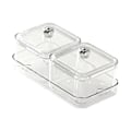 Miniatyrbillede 1 af 3: Tørret Frugtfad Opdelt Serveringsbakke til Dagligstue Spisestue Snacks hvid 2 rum white 2 grids optional
