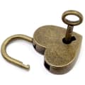 Miniatyrbild 4 av 5: Heart-shaped lock, heart-shaped padlock with key, vintage padlock, mini lock