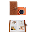 Miniatyrbild 2 av 5: 80 Fack Retro PU Fotoalbum Passar För Instax Square Film För Fujifilm SQ1 SQ6 SQ20 SQ10 SP3 Kameratillbehör 80 pockets brown