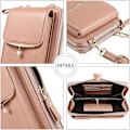 Miniatyrbilde 4 av 5: Mobil lommebok, liten crossbody-veske for kvinner med kortspor, kompatibel med iPhone 14 Pro Max/Galaxy S22 Ultra Note 10+ S22+ S20 FE A03 A03s A12 A1
