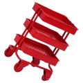 Miniatyrbillede 5 af 5: Simuleret Mini Vogn Opbevaringsvogn Pynt Til Minihus Bevægelig Vogn Opbevaringsstativ ModelRød7.5X5 Red 7.5X5.2X4CM