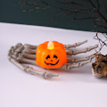 Miniatyrbild 4 av 5: 12 st Pumpalyktor LED-tejljus Halloween Pumpa Ljus Fest Dekoration LED Pumpa Tejljus Halloween