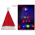 Miniatyrbild 4 av 5: XHW Ljusande Julhatt Tomtehatt med LED-ljus Blinkande Tomtehatt för Vuxna och Barn Julklappar Tomtehatt Julhatt Julhelg