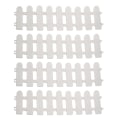 Pikkukuva 1 / 5: 4 kpl 50x13cm Valkoinen Muovinen Puutarha-aita Pihalle Sisätiloihin Puutarhaan Päiväkotiin Kukkapuutarhaan Kasveille