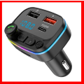 Miniatyrbilde 1 av 5: Bluetooth-adapter for bil, sterkere mikrofon og basslyd MP3-spiller, trådløs Bluetooth FM-sender radiomottaker