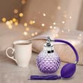 Miniatyrbild 4 av 5: Crystal Art Refillable Perfume Diffuser - 100ml Vintage Style Handbag Spray Bottle, Long Spray, Leak-Proof (Purple)